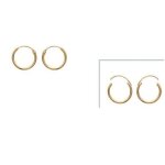 Boucles doreilles créoles - bijouxia - petit diamètre - plaqué or 18 carats - hommes / femmes - 750 / ... Boucles doreilles créoles - bijouxia - petit diamètre - plaqué or 18 carats - hommes / femmes - 750 / ...
