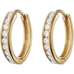Boucles doreilles croles plaqu or 18 carats et oxydes zirconium - dore - femme