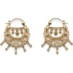 Boucles doreilles cr�oles savoyardes oxyde de zirconium plaqu� or 750 / 000