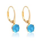 Boucles doreilles - femme - dormeuses - solitaire - cristal - turquoise - plaqué or jaune 750 / 1000 ... Boucles doreilles - femme - dormeuses - solitaire - cristal - turquoise - plaqué or jaune 750 / 1000 ...