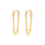 Boucles doreilles - femme - croles - ovales - pingle - plaqu or jaune 750 / 1000 - 3 microns - 26 ...