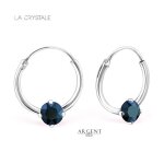 Boucles d?oreilles - femme / enfant - créoles - solitaire - cristal - swarovski © - bleu - argent massif ... Boucles d?oreilles - femme / enfant - créoles - solitaire - cristal - swarovski © - bleu - argent massif ...