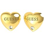 Boucles doreilles - guess - ube70105 - acier dor - cristaux swarovski - forme de coeur
