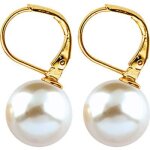 Boucles doreilles - laval bijoux - cyllene fantaisie - plaqué or - perles de majorque - diamètre 12mm ... Boucles doreilles - laval bijoux - cyllene fantaisie - plaqué or - perles de majorque - diamètre 12mm ...
