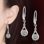 Boucle doreille - jed - oxyde de zirconium - argenté - goutte deau - femme Boucle doreille - jed - oxyde de zirconium - argenté - goutte deau - femme