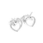 Boucles doreilles - enfant - puces - cerises - cristal - rouge - plaqu� or jaune 750 / 1000 3 microns ...