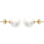 Boucles doreilles puces perle 12mm plaqué or 18 carats 750 / 004 Boucles doreilles puces perle 12mm plaqué or 18 carats 750 / 004