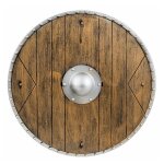 Bouclier guerrier m�di�val viking chevalier 40cm marron chocolat