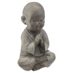 Statuette bouddha enfant assis h41cm - atmosphera createur dinterieur - blanc