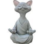 Bouddha chat statueyoga bouddha zen chat mditation chat statuestatue de chat zen happy cat buddha extrieure ...