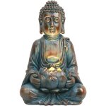 Bouddha decoration jardin exterieur lumi�re solaire statue de bouddha assis figurine bouddha zen de statue ...