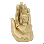 Bouddha main do andy h. 18cm rsine dor - atmosphera createur dinterieur