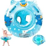 Bou�e b�b� - si�ge de piscine - imprim� el�phant - 6 - 36 mois - plastique pvc - bleu