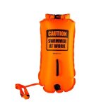 Bou�e de sac sec - buddyswim - swimmer at work - 28 l - double airbag s�curit� - nylon orange haute visibilit� ...