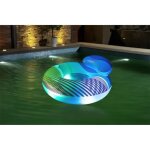Bou�e avec dossier et lumi�re led - bestway - swim bright led swim ring - multicolore - adulte - 118 ...