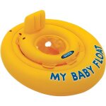 Boue gonflable bb - eminza - flotteur intex - jaune - extrieur - 70 cm - pvc