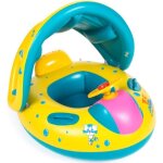 Boue gonflable bb parasol baignoire enfant solaire anti - uv avec volant
