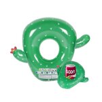 Bou�e gonflable xxl et porte boisson gonflable pour piscine & plage - pack evasion cactus
