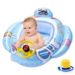 Bou�e piscine gonflable b�b� de 6 � 36 mois flotteur de natation piscine b�b� avec volant klaxon dispositif ...
