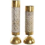 Bougeoir - dkd home decor - standard - mtal - dor - 11 x 11 x 41 cm