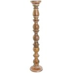 Bougeoir - home esprit - marron - bois de manguier - 15 x 15 x 76 cm - romantique Bougeoir - home esprit - marron - bois de manguier - 15 x 15 x 76 cm - romantique