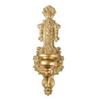 Bougeoir mural - m�tal - 7 - 38 cm - or - argent - d�coration int�rieure