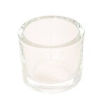 Bougeoir en verre rond transparent 65 x 57 cm - transparent