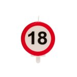 Bougie danniversaire - multicolore - 18 ans - dcoration de fte - intrieur - mixte