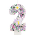 Bougie anniversaire - multicolore - 2 ans - décoration gâteau - fille - 3d papillon fleurs Bougie anniversaire - multicolore - 2 ans - décoration gâteau - fille - 3d papillon fleurs