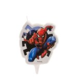 Bougie danniversaire - spiderman - 2d - rouge - bordeaux - décoration de fête Bougie danniversaire - spiderman - 2d - rouge - bordeaux - décoration de fête