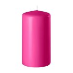 Bougie cylindre scurit 7h 70x50mm fuchsia rose fuchsia