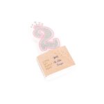Bougie danniversaire chiffre 2 princesse 58 cm - rose