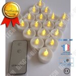 Bougie lectronique td 24 sets dcoration lumineuse tlcommande