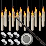 Bougies flottantes - led - 12pcs - effet lvitation - tlcommande - ambiance magique