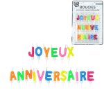 Bougies pour gteau - cmp - joyeux anniversaire - brille dans le noir - enfant - dcoration de fte