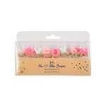 Bougies joyeux anniversaire 2. 1cm blanc rose or
