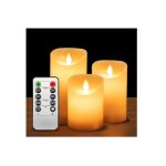 Bougies led - non spécifié - lot de 3 - ivoire - télécommande - flamme vacillante réaliste Bougies led - non spécifié - lot de 3 - ivoire - télécommande - flamme vacillante réaliste