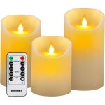 Bougies led - audburn - avec vacillement des flammes trs raliste - tlcommande