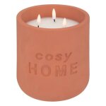 Bougie led so cosy contenant ciment terracotta - atmosphera cr�ateur dint�rieur