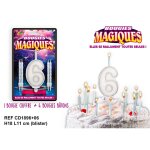 Bougies magiques chiffre 6