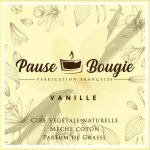 Bougie parfum�e - amavape - vanille - 120g - cire 100% v�g�tale - m�che en coton