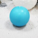 Bougie scurit turquoise 23 h 80 mm bleu turquoise ciel marine