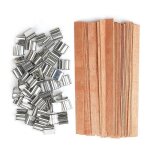 Bougiem�ches de bougie en bois m�che en bois naturel avec support en fer m�che environnementale pour ...