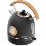 Bouilloire caprizze nara 2200 w en acier inoxydable avec thermomtre intgr capacit 18 l noir mat et ...