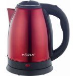 Bouilloire électrique - hagen - ha5525 - red - 1. 8l - inox brossé - sans fil 360° Bouilloire électrique - hagen - ha5525 - red - 1. 8l - inox brossé - sans fil 360°