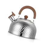 Bouilloire inox sifflet fond plat grande capacit� compatible gaz et induction label