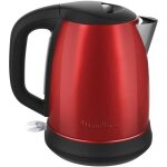 Bouilloire moulinex subito 1, 7l inox rouge - arrt automatique et filtre anti - calcaire