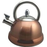 Bouilloire sifflante - baumalu - 3 l - cuivre - inox - esthétique rétro Bouilloire sifflante - baumalu - 3 l - cuivre - inox - esthétique rétro