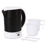 Aigostar cooltravel - mini bouilloire �lectrique de voyage 0. 6l litres tasses et cuill�res incluses