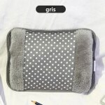 Bouillotte �lectrique rechargeable - virex - 500w - 220v - motif � points - double insert chauffant